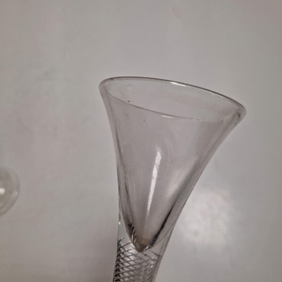 Lot 6 - Four air twist wine glasses