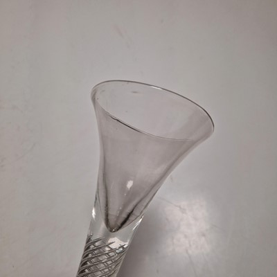 Lot 6 - Four air twist wine glasses