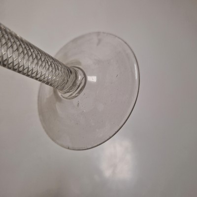 Lot 6 - Four air twist wine glasses