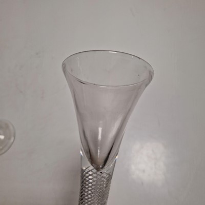 Lot 6 - Four air twist wine glasses