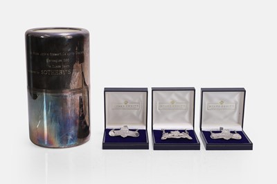 Lot 4 - Three silver wine labels