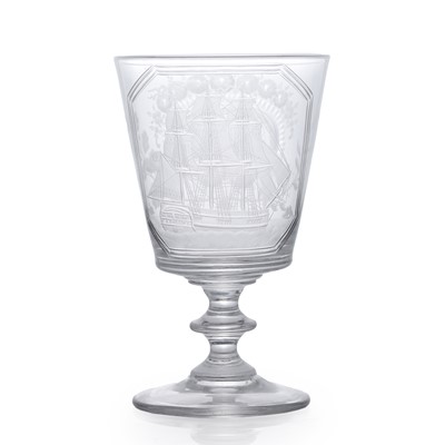 Lot 31 - An engraved 'Barque Caroline' rummer