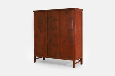 Lot 532 - A red lacquer wedding cabinet