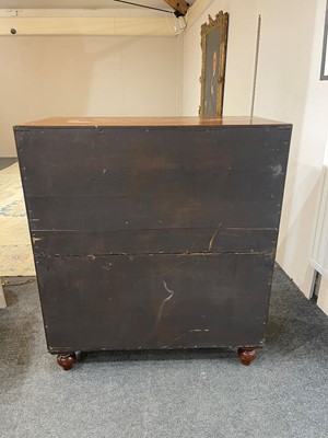 Lot 525 - A Victorian teak and brass-bound campaign chest