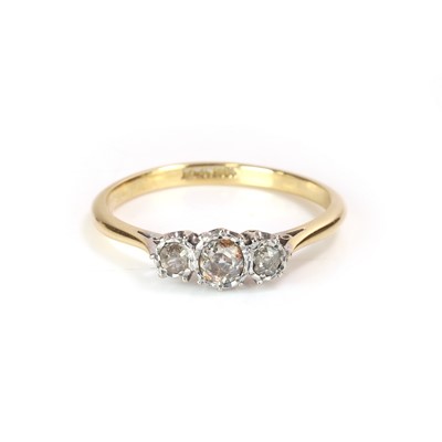 Lot 54 - A diamond three stone ring