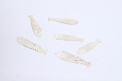 Lot 64 - A collection of mother of pearl Chinese gaming counters