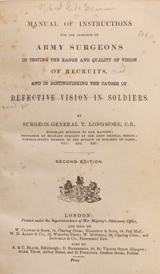 Lot 104 - [Authors own copy, with mss notes & correction]- LONGMORE, Sir Thomas