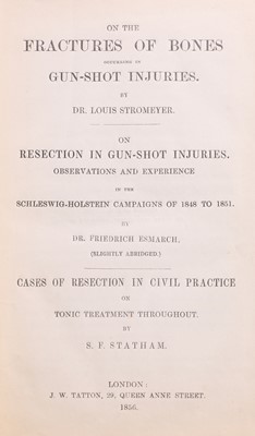 Lot 131 - MEDICAL: [Three works in one vol.]- Stromeyer, Louis