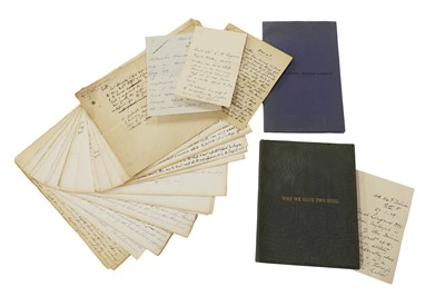Lot 108 - MSS: [Sir Thomas Longmore MSS]: 1- Why we have two eyes.