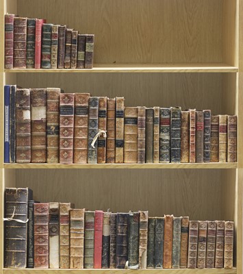 Lot 138 - BINDING: A large collection of mainly Victorian full and half leather bound volumes