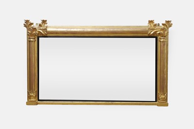 Lot 465 - A giltwood overmantel mirror