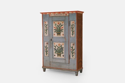 Lot 142 - A painted armoire