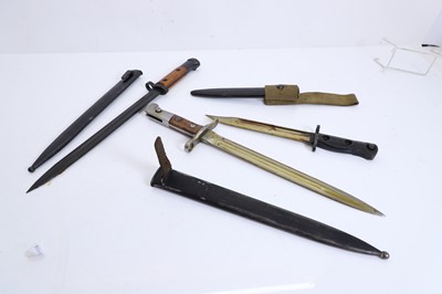 Lot 401 - A group of three bayonets