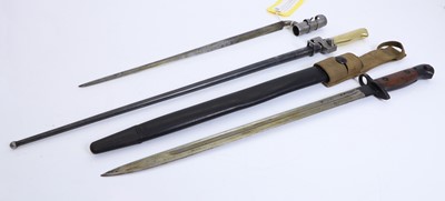 Lot 418 - A group of three bayonets