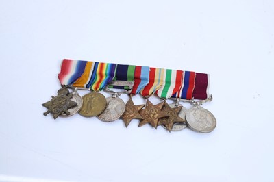 Lot 394A - A group of nine military service medals