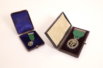 Lot 395A - A volunteer officers' decoration (VD) and miniature