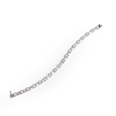 Lot 195 - A diamond line bracelet