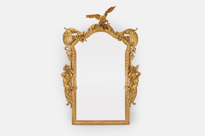 Lot 475 - A large George III-style giltwood wall mirror
