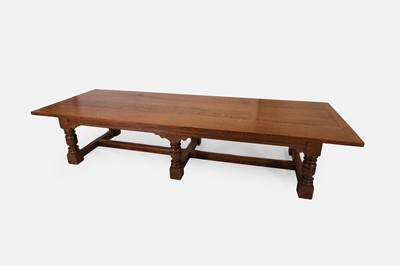 Lot 131 - A large 17th-century-style oak refectory table