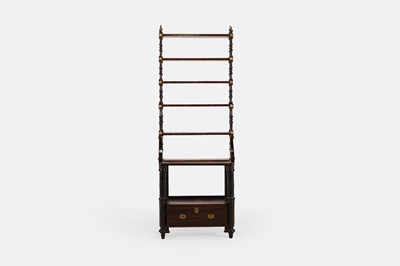 Lot 588 - A Regency-style rosewood and coromandel waterfall bookcase