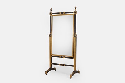 Lot 582 - A Regency Egyptian Revival cheval mirror