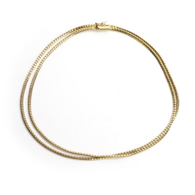 Lot 131 - A two row omega link necklace