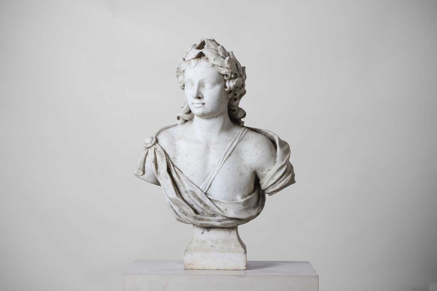 Lot 40 - A marble bust of Apollo
