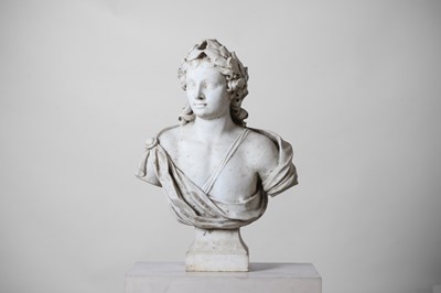 Lot 40 - A marble bust of Apollo