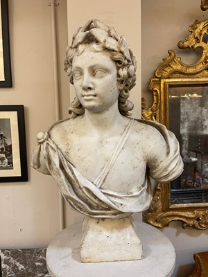 Lot 40 - A marble bust of Apollo