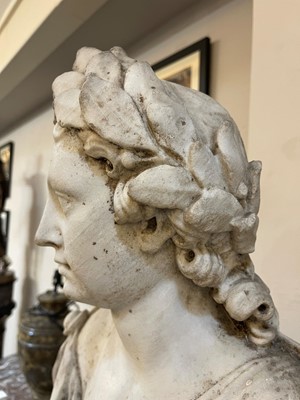 Lot 40 - A marble bust of Apollo