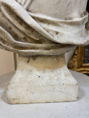 Lot 40 - A marble bust of Apollo