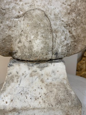 Lot 40 - A marble bust of Apollo