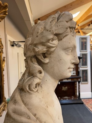 Lot 40 - A marble bust of Apollo