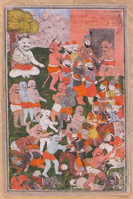 Lot 87 - An Indian illustrated folio from a dispersed Hamzanama series