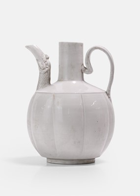 Lot 8 - A Chinese white-glazed ewer