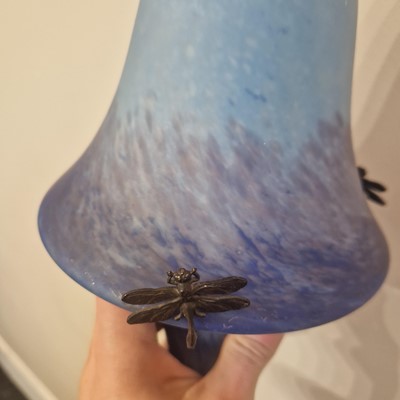 Lot 112 - A Le Verre Français glass lamp