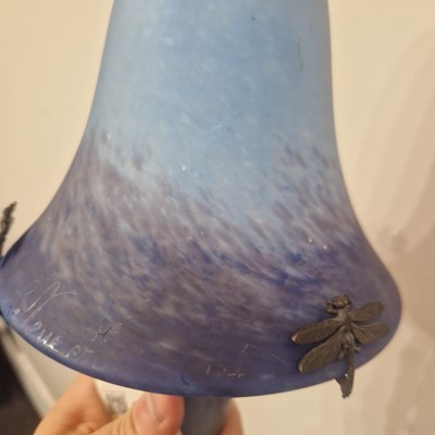 Lot 112 - A Le Verre Français glass lamp