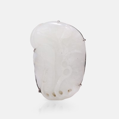 Lot 135 - A Chinese jade plaque