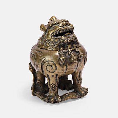 Lot 147 - A Chinese gilt-bronze incense burner