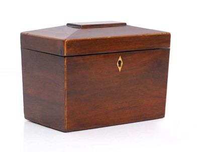 Lot 307 - A mahogany tea caddy