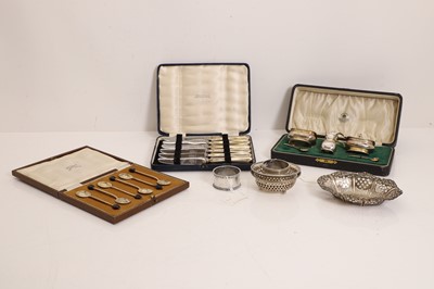 Lot 11 - A collection of silver items
