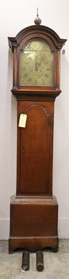 Lot 203 - A George III oak eight day longcase clock