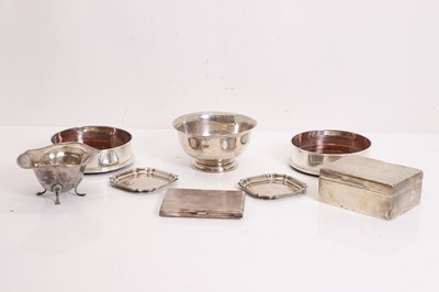 Lot 1 - A collection of silver items