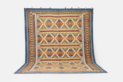 Lot 413 - A flat-weave wool carpet of Scandinavian design