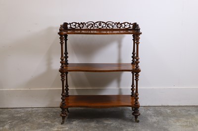 Lot 522 - A Victorian rosewood whatnot