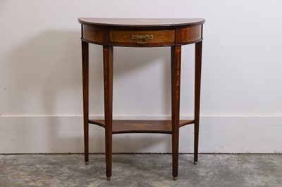 Lot 519 - A Victorian inlaid rosewood console table