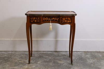 Lot 538 - A kingwood and marquetry occasional and writing table
