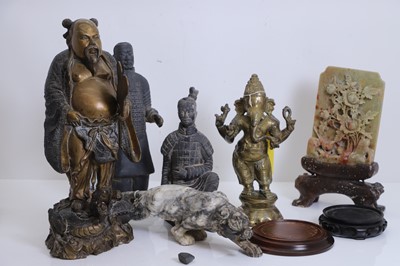 Lot 65 - A Chinese bronze figure of a sage
