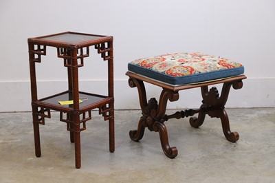 Lot 517 - A Victorian mahogany stool
