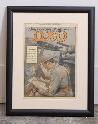 Lot 391 - 'Keep on sending me OXO' WW1 original poster